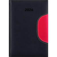 Naptár, tervező, B5, heti, DAYLINER "Memphis", fekete-piros