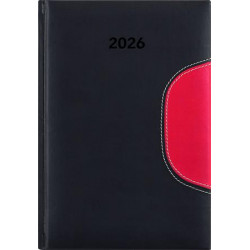 Naptár, tervező, B5, heti, DAYLINER "Memphis", fekete-piros Naptár, tervező, B5, heti, DAYLINER "Memphis", fekete-piros