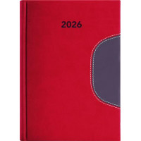 Naptár, tervező, B5, heti, DAYLINER "Memphis", piros-szürke
