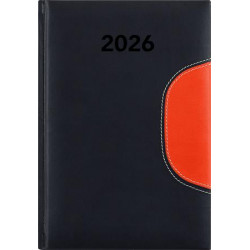 Naptár, tervező, B6, heti, DAYLINER "Memphis", fekete-narancs