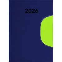 Naptár, tervező, B6, heti, DAYLINER "Memphis", kék-zöld