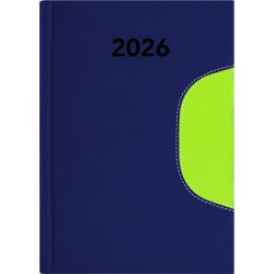 Naptár, tervező, B6, heti, DAYLINER "Memphis", kék-zöld