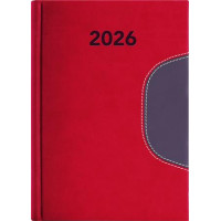 Naptár, tervező, B6, heti, DAYLINER "Memphis", piros-szürke