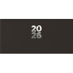 Zsebnaptár, fekvő elrendezésű, DAYLINER, "Pannon", fekete