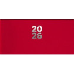 Zsebnaptár, fekvő elrendezésű, DAYLINER, "Pannon", piros Zsebnaptár, fekvő elrendezésű, DAYLINER, "Pannon", piros