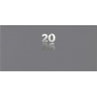 Zsebnaptár, fekvő elrendezésű, DAYLINER, "Pannon", szürke