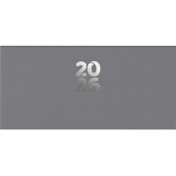 Zsebnaptár, fekvő elrendezésű, DAYLINER, "Pannon", szürke Zsebnaptár, fekvő elrendezésű, DAYLINER, "Pannon", szürke