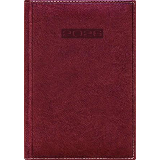 Naptár, tervező, A5, napi, DAYLINER, "Sherwood", barnásvörös Naptár, tervező, A5, napi, DAYLINER, "Sherwood", barnásvörös
