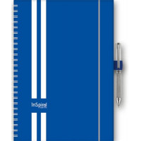 Naptár, tervező, A5, heti, DAYLINER, "InSpiral GT", kék-fehér