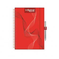 Naptár, tervező, A5, heti, DAYLINER, "InSpiral", piros-piros Naptár, tervező, A5, heti, DAYLINER, "InSpiral", piros-piros