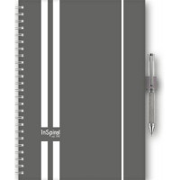 Naptár, tervező, A5, heti, DAYLINER, "InSpiral", szürke-fehér