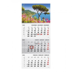 Naptár, speditőr, három hónapos, egy tömbős, TOPTIMER, "Táj"