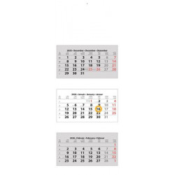 Naptár, speditőr, három hónapos, három tömbös, üres fejrész, DAYLINER