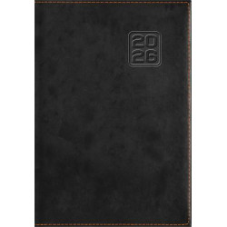 Naptár, tervező, A5, napi, DAYLINER "Square", fekete