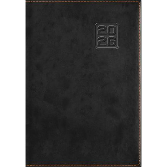 Naptár, tervező, A5, napi, DAYLINER "Square", fekete Naptár, tervező, A5, napi, DAYLINER "Square", fekete