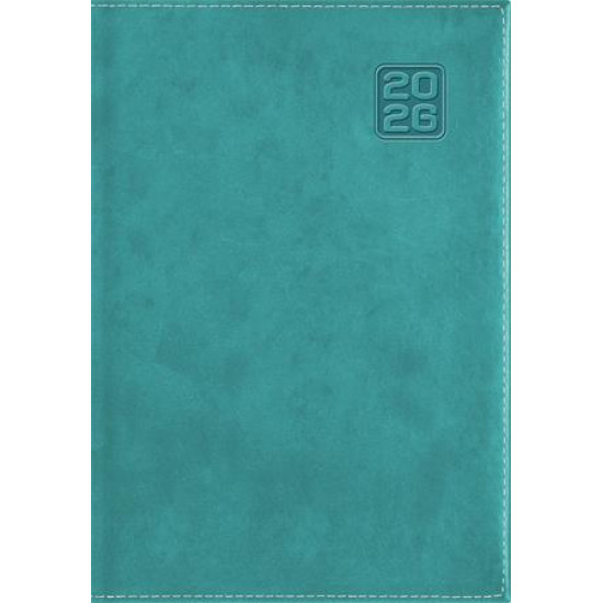 Naptár, tervező, A5, napi, DAYLINER "Square", türkiz Naptár, tervező, A5, napi, DAYLINER "Square", türkiz