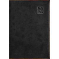 Naptár, tervező, B5, heti, DAYLINER "Square", fekete