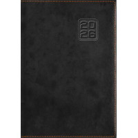 Naptár, tervező, B6, heti, DAYLINER "Square", fekete