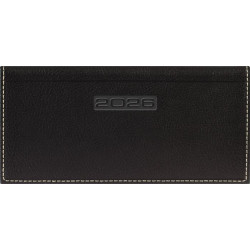 Zsebnaptár, fekvő elrendezésű, DAYLINER, "Sherwood", fekete Zsebnaptár, fekvő elrendezésű, DAYLINER, "Sherwood", fekete