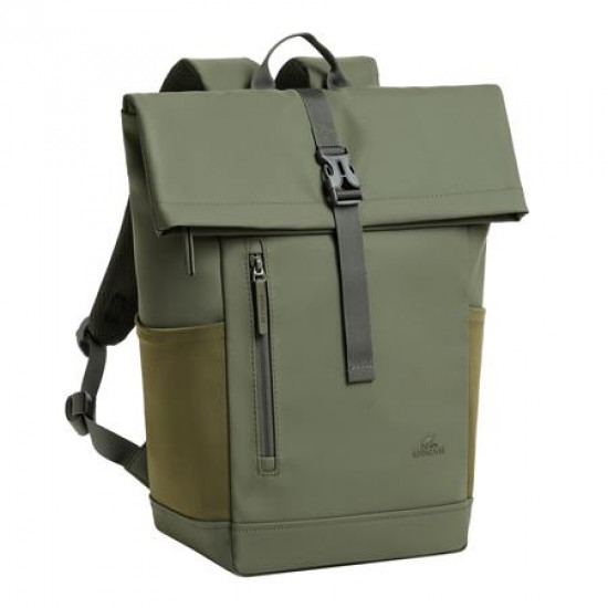 Notebook hátizsák, 14", 17L, rolltop, RIVACASE "Eden 7826", olivazöld