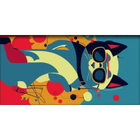 Zsebnaptár, fekvő elrendezésű, DAYLINER, "Colors Astro Cat"