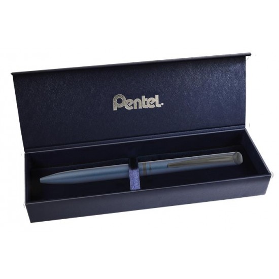 Rollertoll, 0,35 mm, rotációs, matt kék tolltest, PENTEL "EnerGel BL-2507" kék