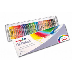 Olajpasztell kréta, PENTEL, "Arts", 25 különböző szín Olajpasztell kréta, PENTEL, "Arts", 25 különböző szín