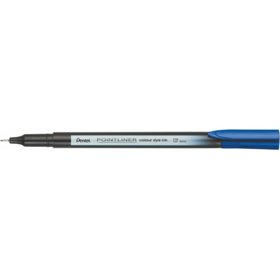 Tűfilc, 0,4 mm, PENTEL "Pointliner", sötétkék