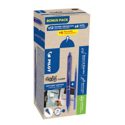 Rollertoll, 0,35 mm, törölhető, nyomógombos, PILOT "Frixion Clicker, Bonus Pack", kék + betét