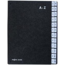 Rendszerező mappa, asztali, karton, A4, 24 rekeszes, A-Z, PAGNA "Classic", fekete Rendszerező mappa, asztali, karton, A4, 24 rekeszes, A-Z, PAGNA "Classic", fekete