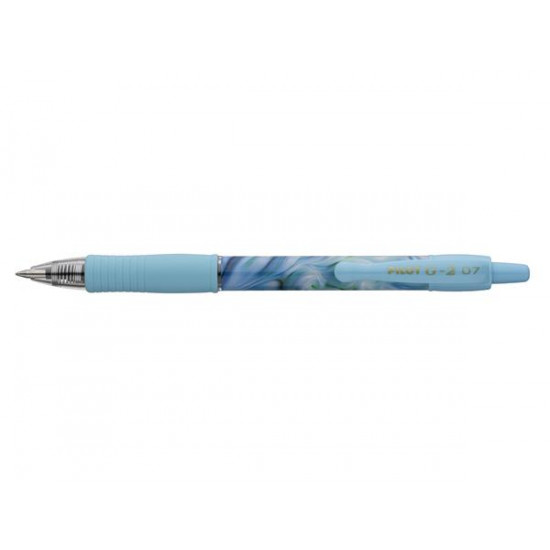 Zseléstoll, 0,32 mm, nyomógombos, kék tolltest, PILOT "G-2 Flow", kék