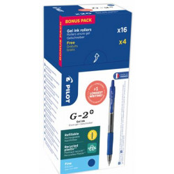 Zseléstoll, 0,32 mm, nyomógombos, PILOT "G-2", 20 db, kék