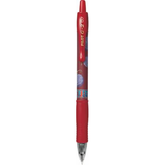 Zseléstoll, 0,32 mm, nyomógombos, PILOT "G-2 One Piece", piros