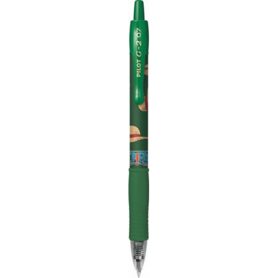 Zseléstoll, 0,32 mm, nyomógombos, PILOT "G-2 One Piece", zöld