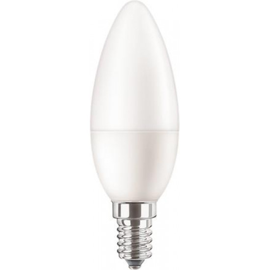 LED izzó, E14, gyertya, B35, 5W, 470lm, 4000K, PHILIPS "CorePro"