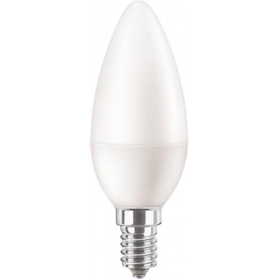 LED izzó, E14, gyertya, B38, 7W, 806lm, 2700K, PHILIPS "CorePro"