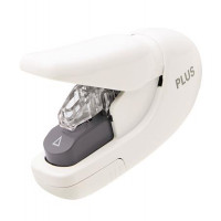 Kapocs nélküli tűzőgép, kézi, 8 lap, PLUS, fehér Kapocs nélküli tűzőgép, kézi, 8 lap, PLUS, fehér