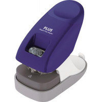 Kapocs nélküli tűzőgép, asztali, 10 lap, PLUS, kék