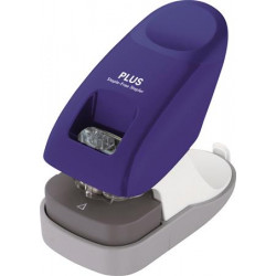Kapocs nélküli tűzőgép, asztali, 10 lap, PLUS, kék