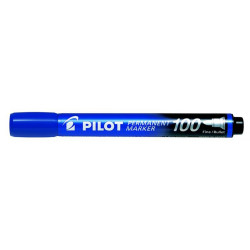 Alkoholos marker, 1 mm, kúpos, PILOT "Permanent Marker 100", kék Alkoholos marker, 1 mm, kúpos, PILOT "Permanent Marker 100", kék