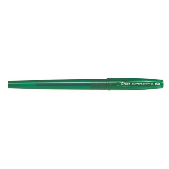 Golyóstoll, 0,22 mm, kupakos, PILOT "Super Grip G", zöld
