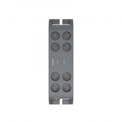 Elosztósor, 8 csatlakozóaljzat, túlfeszültség-védelemmel, 2 m kábel, PHILIPS, sötétszürke