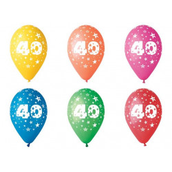 Léggömb, 26 cm, számos, 40 Léggömb, 26 cm, számos, 40