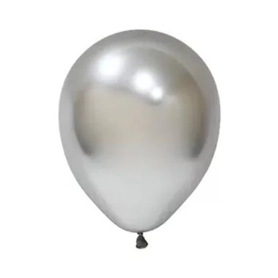 Léggömb, 30cm, "Balonevi", króm ezüst Léggömb, 30cm, "Balonevi", króm ezüst