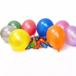 Léggömb, 30cm, "Balonevi", vegyes metál színek