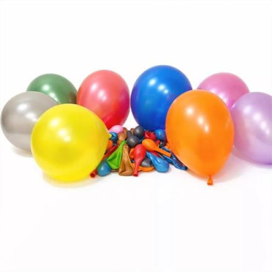 Léggömb, 30cm, "Balonevi", vegyes metál színek