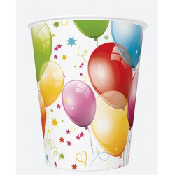 Pohár, papír, 2,5 dl, léggömb minta