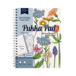 Spirálfüzet, B5, vonalas, színezővel, 100 lap, PUKKA PAD "Jotta Notebook", vegyes szín