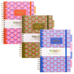 Spirálfüzet, B5, vonalas, 100 lap, PUKKA PAD "Floral Project Book", vegyes minta Spirálfüzet, B5, vonalas, 100 lap, PUKKA PAD "Floral Project Book", vegyes minta