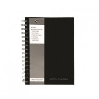 Spirálfüzet, A5, vonalas, 80 lap, PUKKA PAD "Black", fekete Spirálfüzet, A5, vonalas, 80 lap, PUKKA PAD "Black", fekete